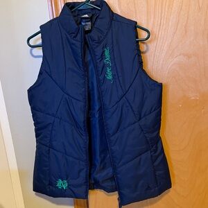 Ladies ND Navy Blue Puffer Vest/Notre Dame